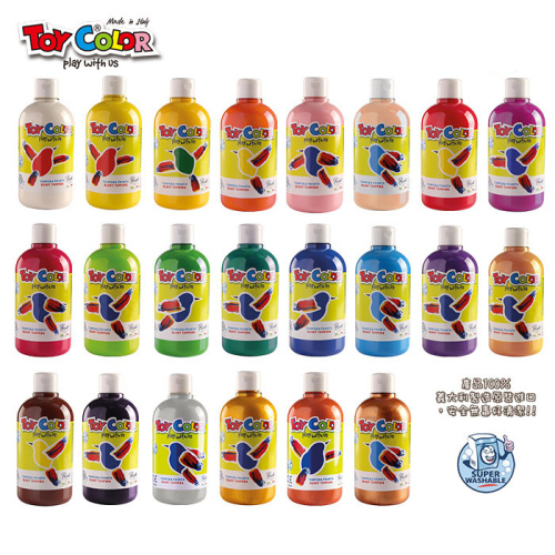 【ToyColour】兒童水彩顏料(蛋彩) 常規色 (PA-01) 500 ml